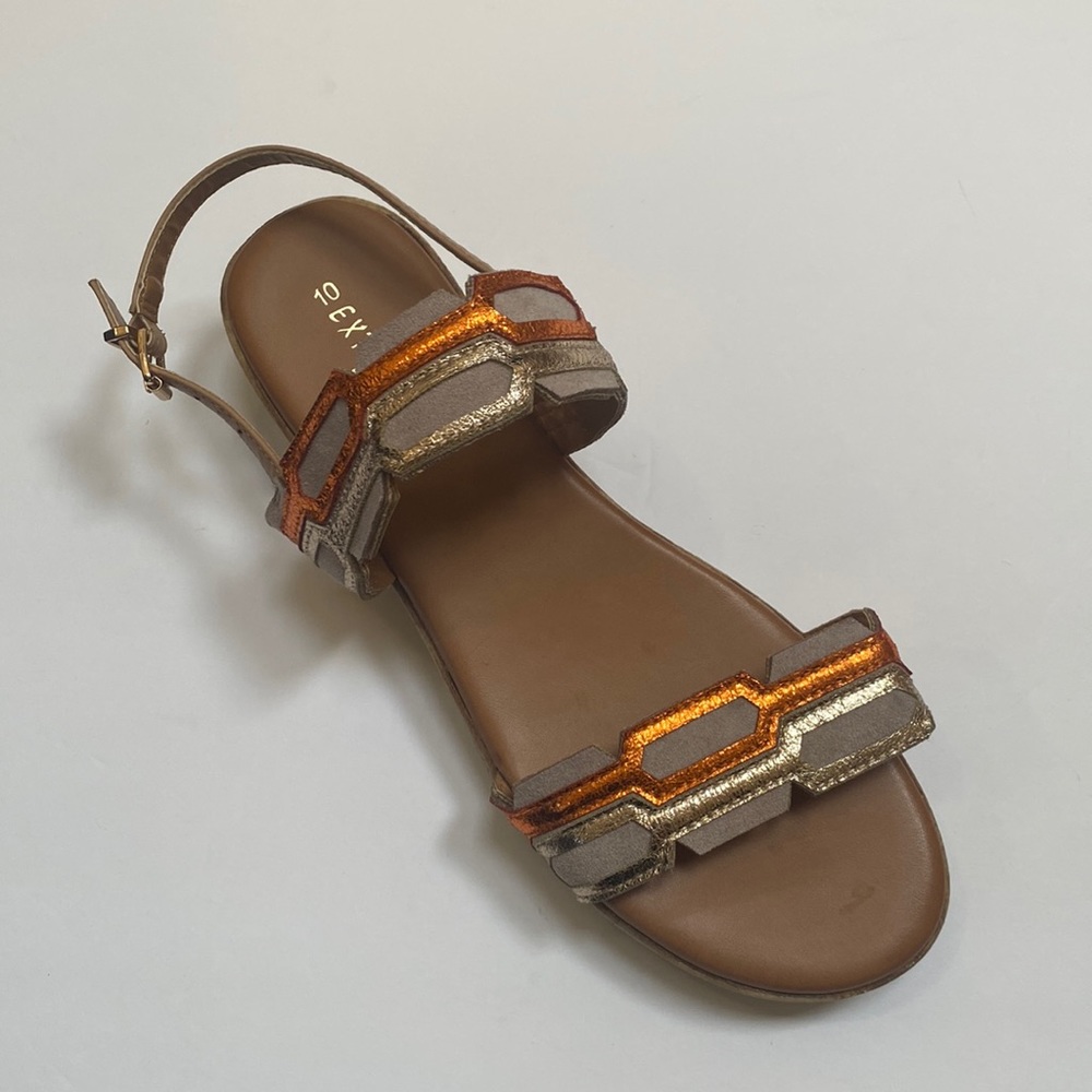 Extreme by Eddie Marc Metallic Wedge Espadrille Sandal